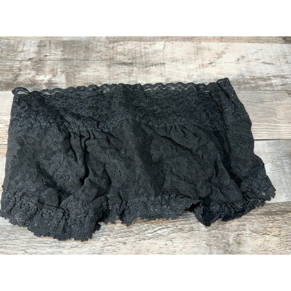 Vintage New Hanky‎ Panky Lace Bandeau Size Small Black